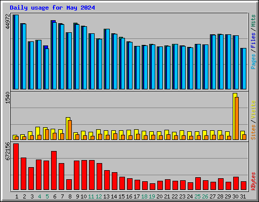 Daily usage for May 2024