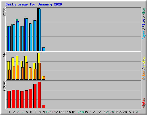 Daily usage for January 2026