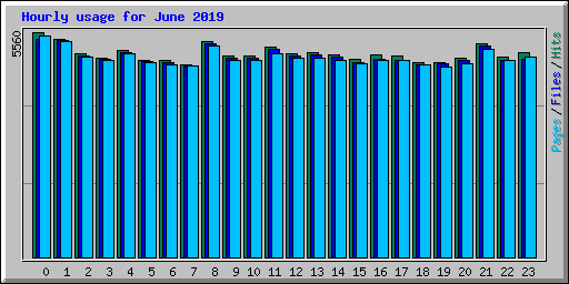 Hourly usage for June 2019