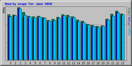 Hourly usage for June 2020