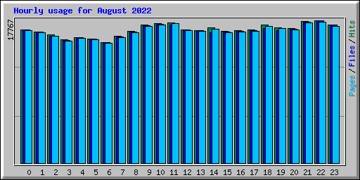 Hourly usage for August 2022