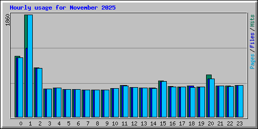 Hourly usage for November 2025