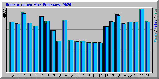 Hourly usage for February 2026
