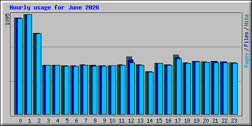 Hourly usage for June 2026