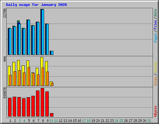 Daily usage for January 2026