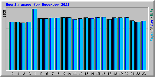 Hourly usage for December 2021