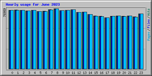 Hourly usage for June 2023