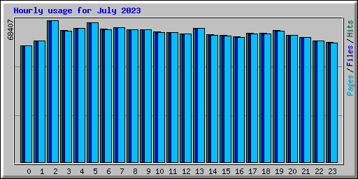 Hourly usage for July 2023