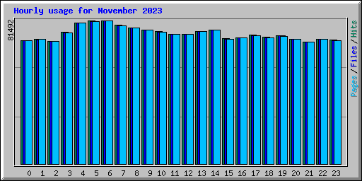 Hourly usage for November 2023