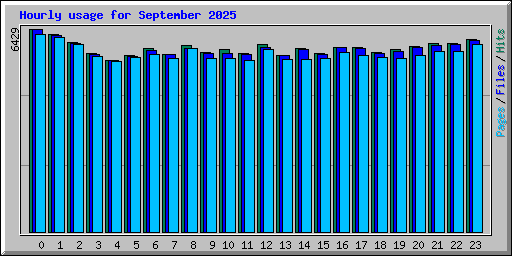 Hourly usage for September 2025