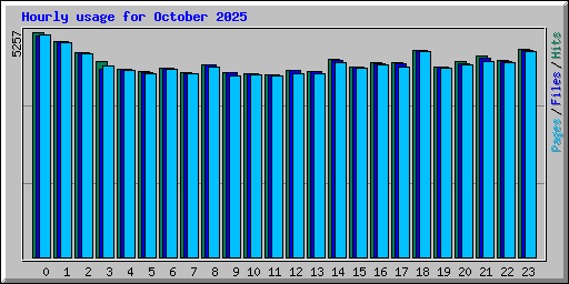 Hourly usage for October 2025